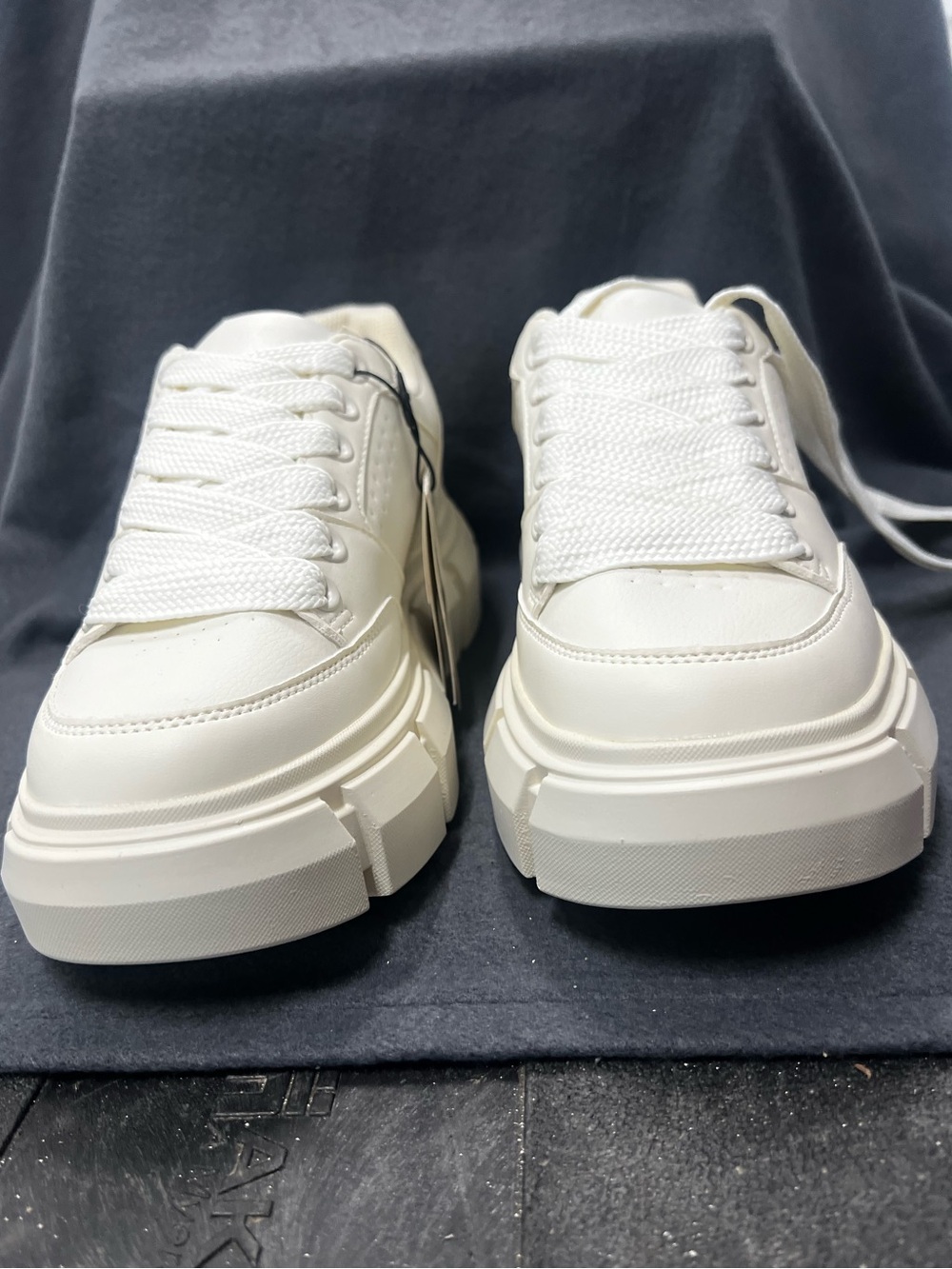 Zara White Men's Chunky Lace-Up Sneakers